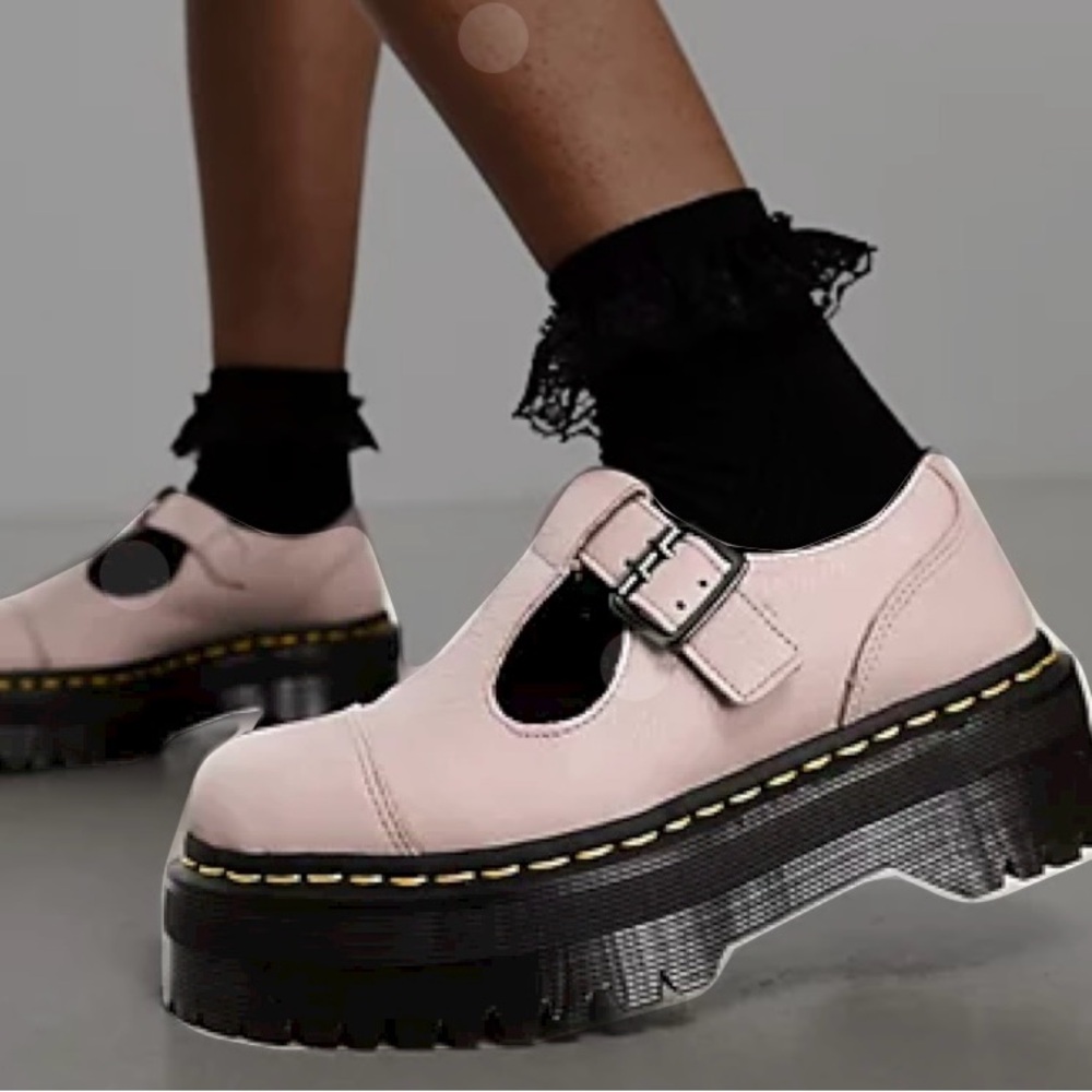 Dr Martens Berthan Mary Jane shoes in cream. Size 8, Brand new.
